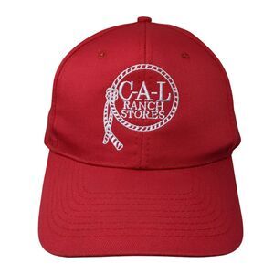 C-A-L Ranch Stores 45 Years Snapback Hat Red One Size Adjustable Nissun